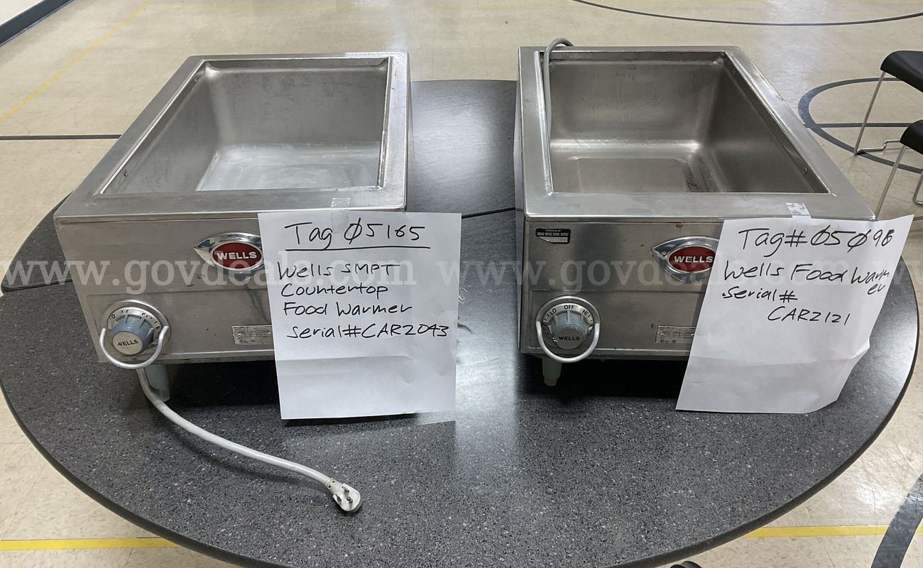 Lot of (2) Wells SMPT Countertop Food Warmers – Untested (Lot #2)