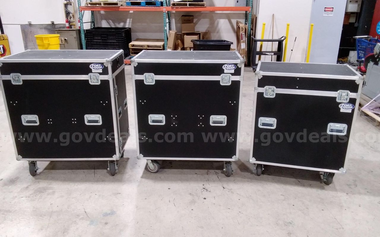 Lot of (3) Stephenson custom portable workstations.