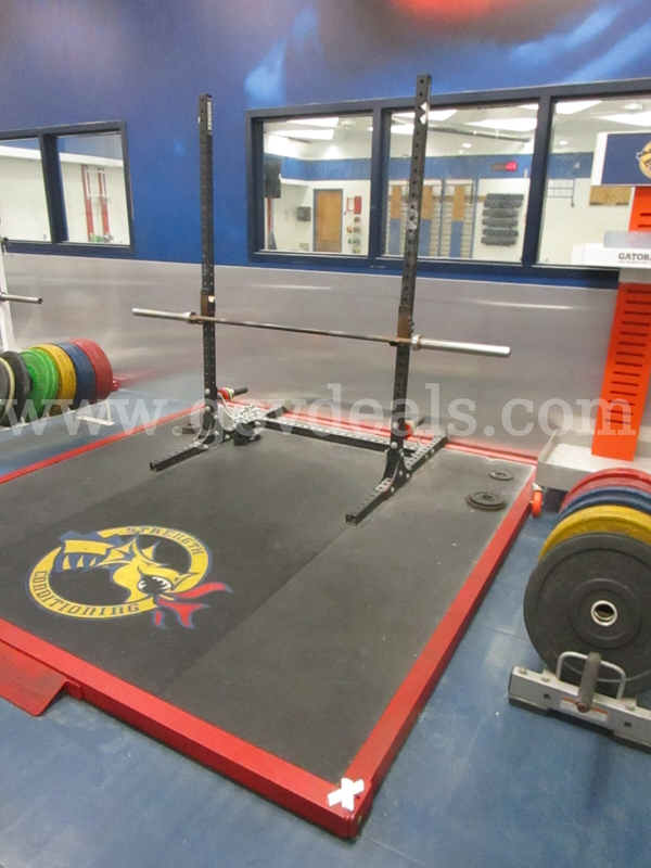 Samson Equipment Olympic Weightlifting/Deadlift Platform Rubber over wood 8' x 8'