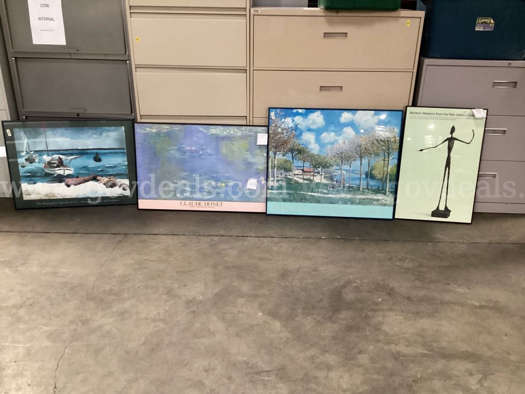 4 - Framed Posters. (Various Sizes)