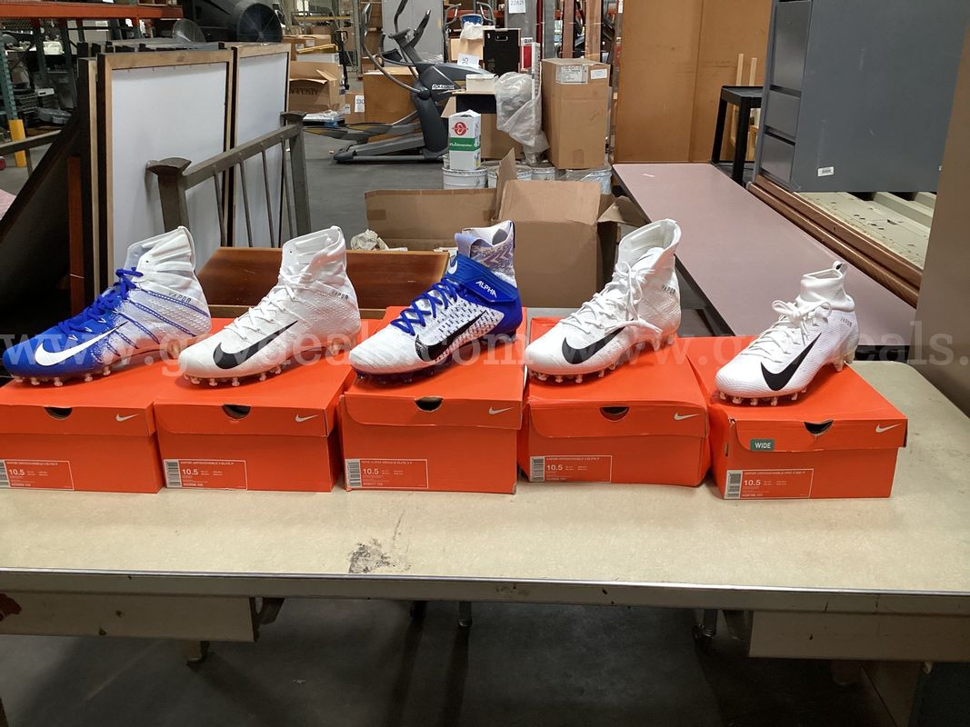 5 - Pairs of Size 10.5, Nike Cleats