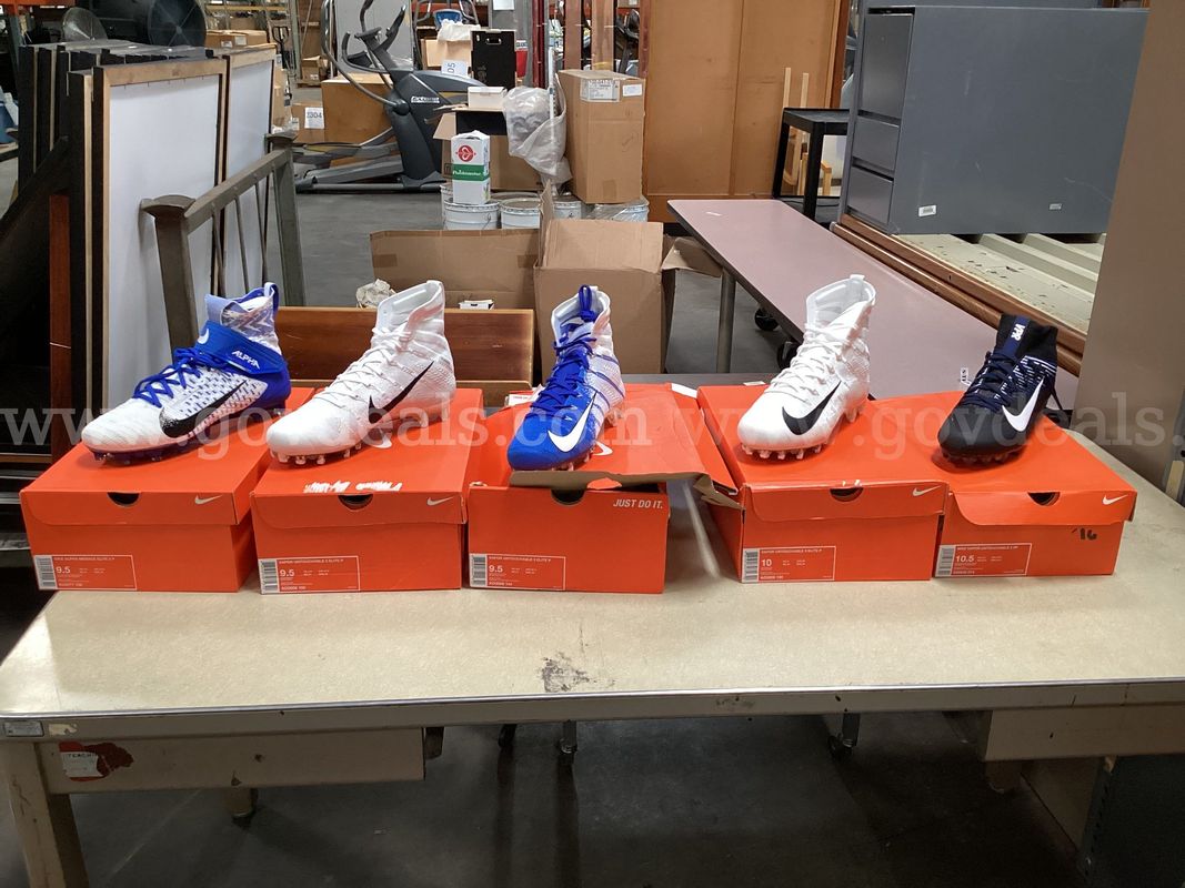 5 - Pairs of Nike Cleats, 3 - Size 9.5 , 1 - Size 10 and 1 - SIze10.5.