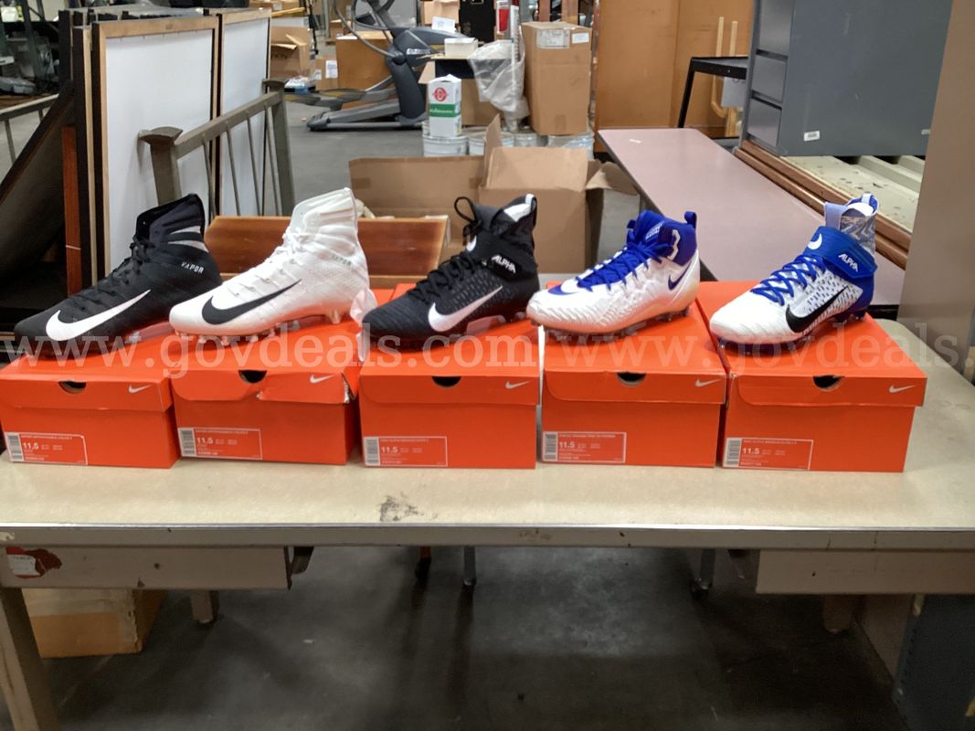 5 - Pairs of Size 11.5, Nike Cleats