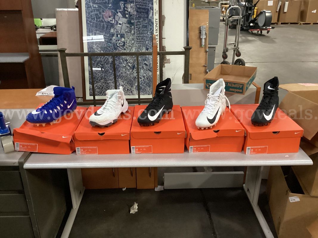 5 - Pairs of Size 14 Nike Cleats
