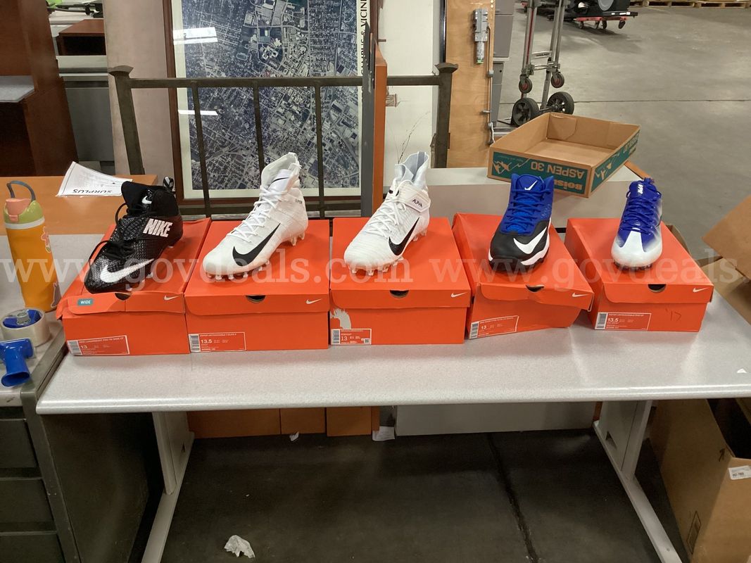 5 - Pairs of Nike Cleats (3 - size 13 and 2 - size 13.5)