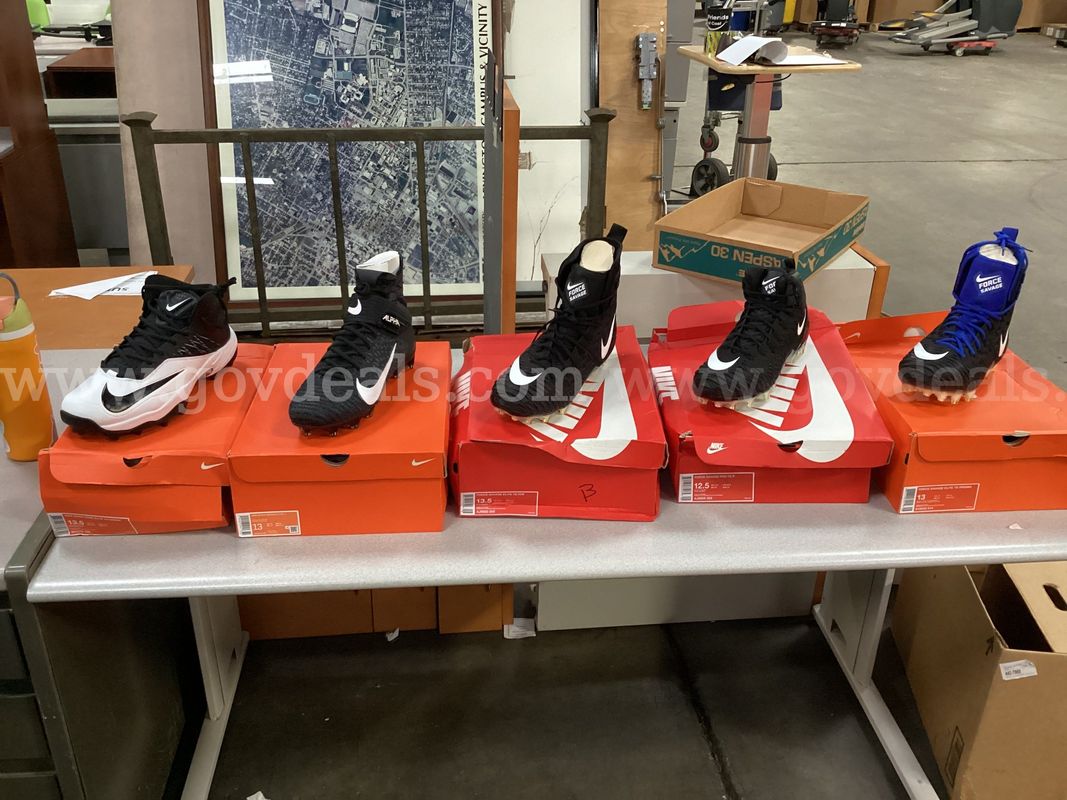 5 - Pairs of Nike Cleats (1 - size 12.5, 2 - size 13, and 2 - size 13.5)