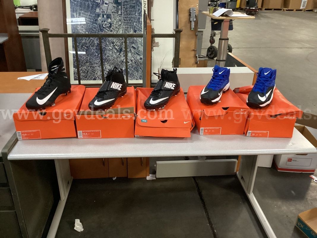 5 - Pairs of Nike Cleats (2 - size 13 and 3 - size 13.5)