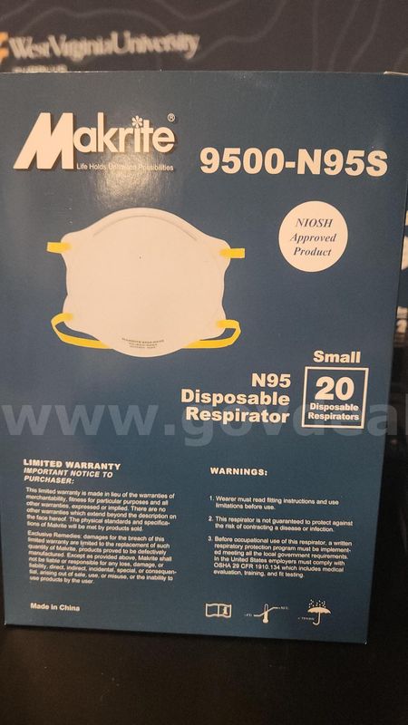 CASE N95 Small disposable respirators