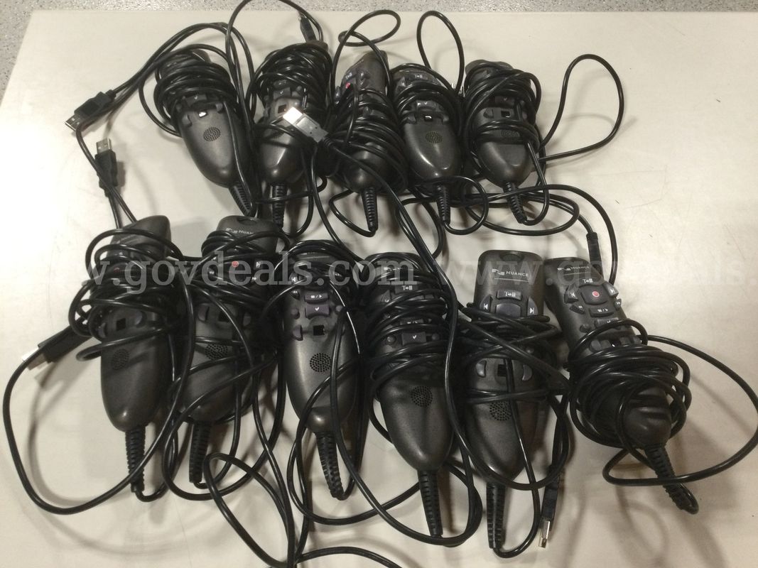 Lot of 11 Nuance PowerMic III Dictation Microphones - Untested