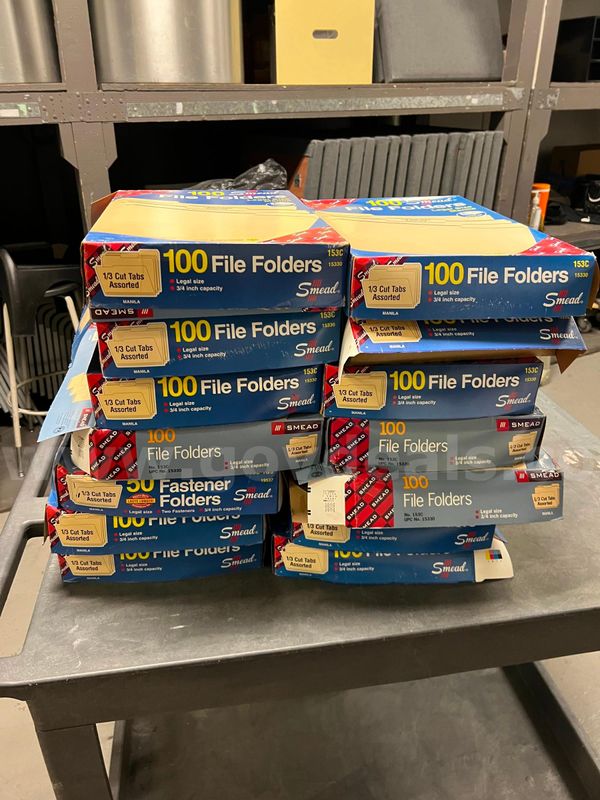 Smead Legal Size File Folders – Bulk Lot (Approx. 1,200+ Folders) - Pick Up in Los Angeles