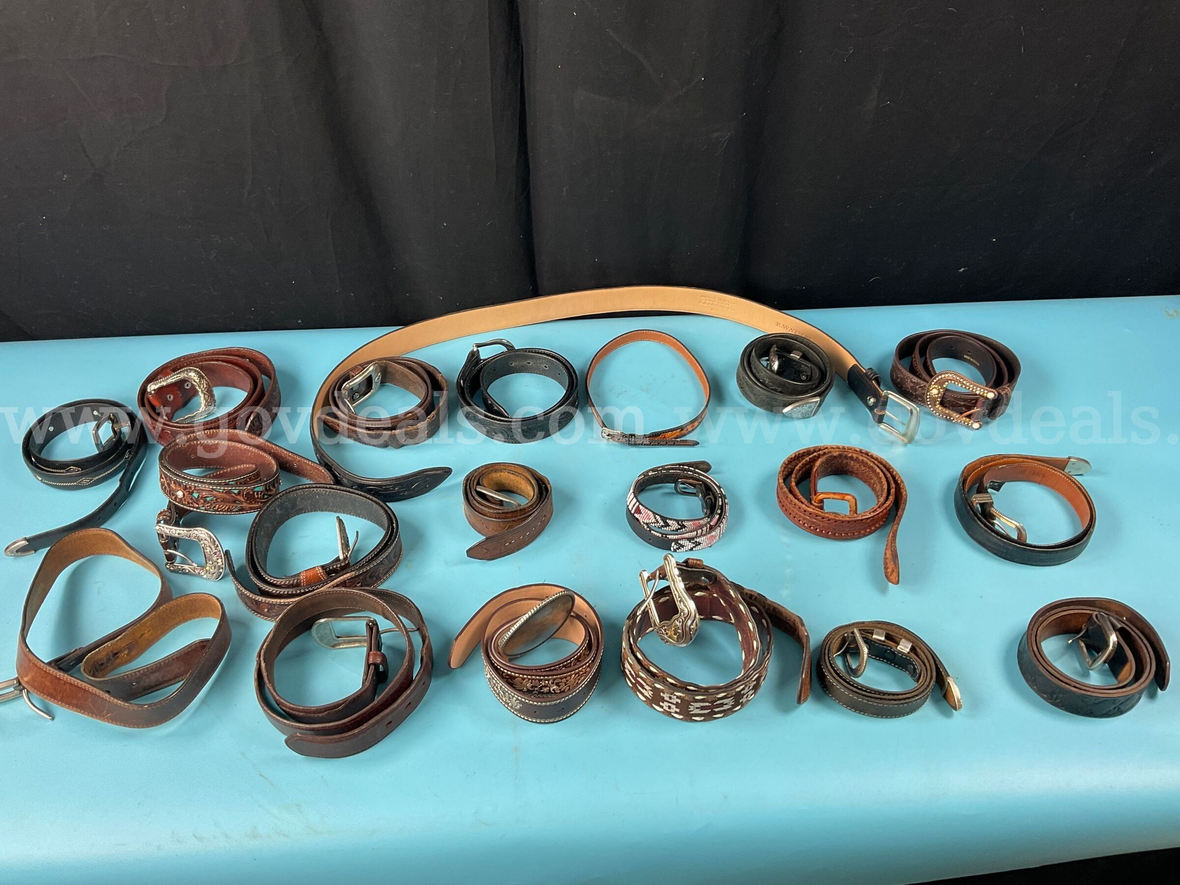 20 - Western Style Fashion Belts, Includes Ariat, Brighton and More
