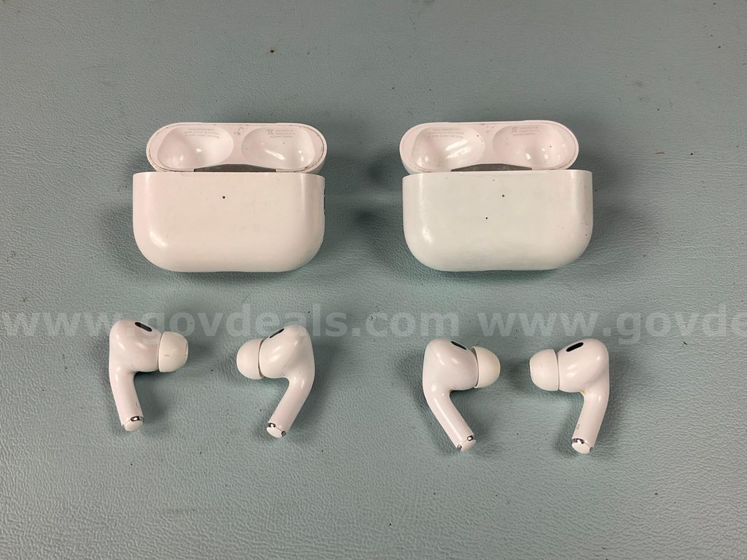 2 - Apple AirPods Pro (Gen 2) with Charging Case Model A2968, Both Power On
