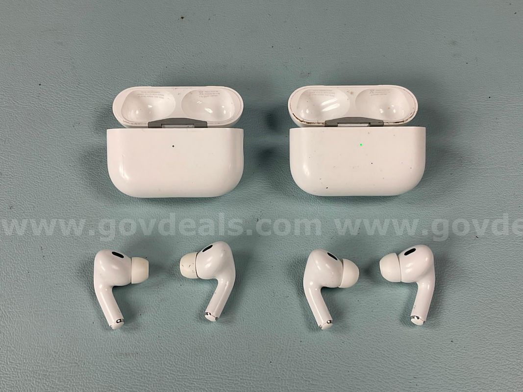 2 - Apple AirPods Pro (Gen 2) with Charging Case Model A2968, Both Power On