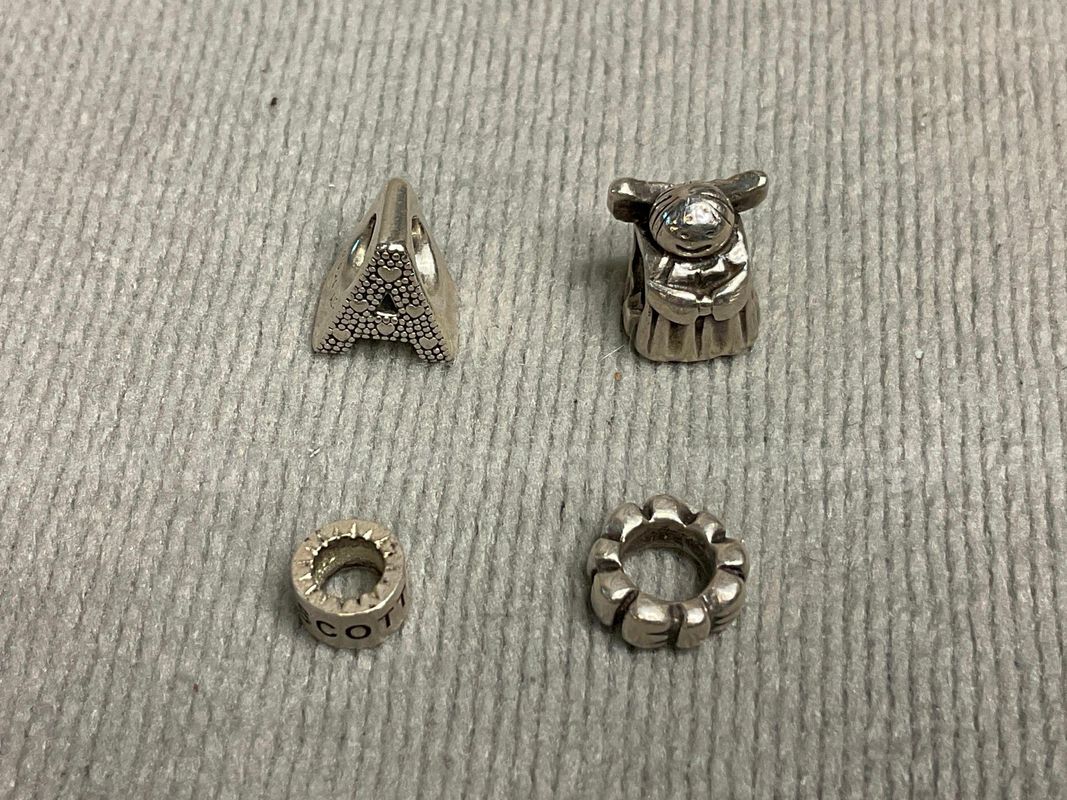 4 - Silver Pandora Charms, Total Weight 8.17g