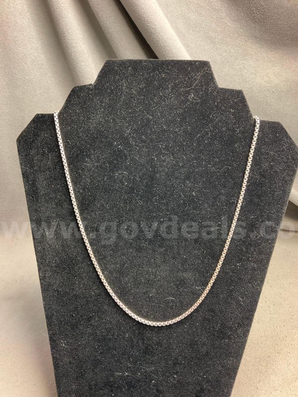 Silver David Yurman Box Chain Necklace, Length 22", Total Weight 18.01g