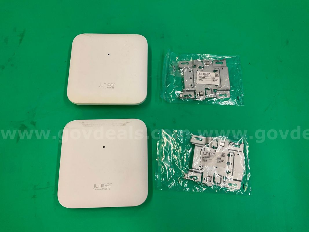 2 - Juniper Networks Mist Wireless Access Points, Model AP45 with Mounting Brackets, Untested