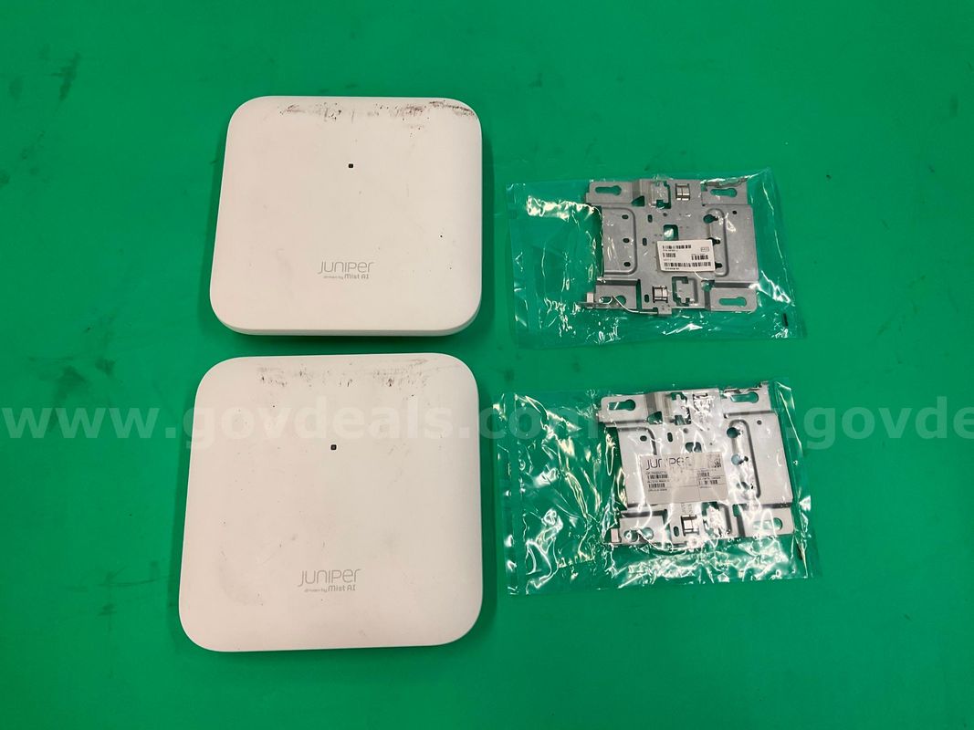 2 - Juniper Networks Mist Wireless Access Points, Model AP45 with Mounting Brackets, Untested
