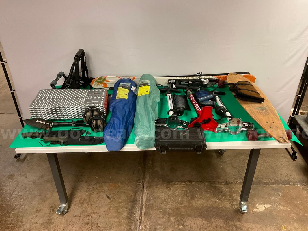 Box of Misc Lost & Found Sporting & Outdoor Items