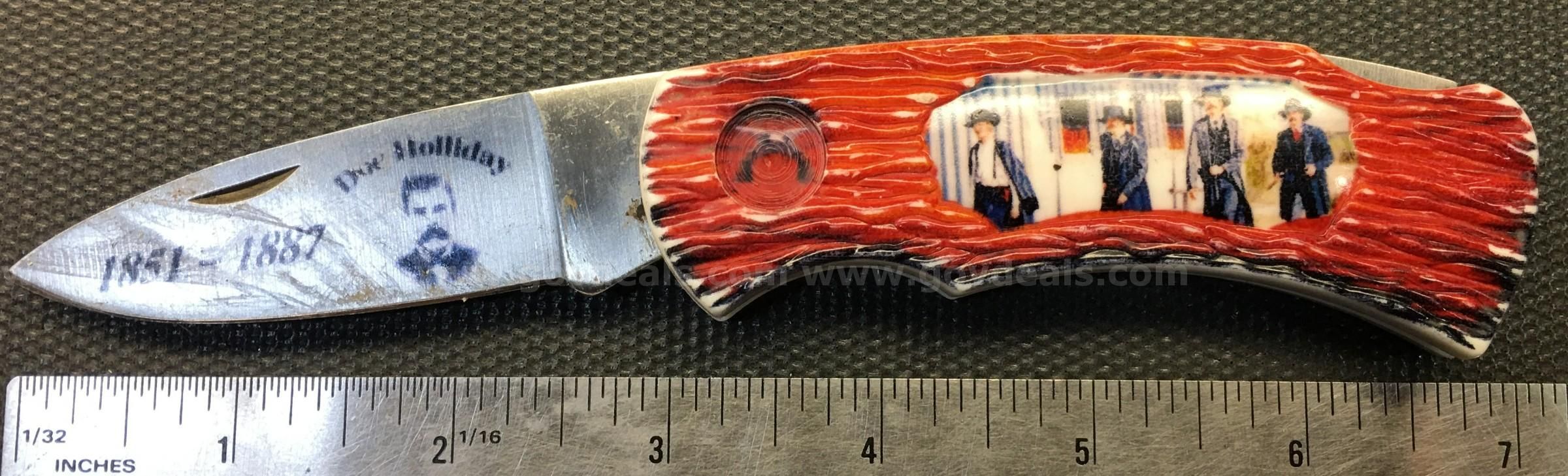 Generc Folding Knife - Doc Holliday Themed (ID# 46344) (D-Case) (TSA) (NO UPC)