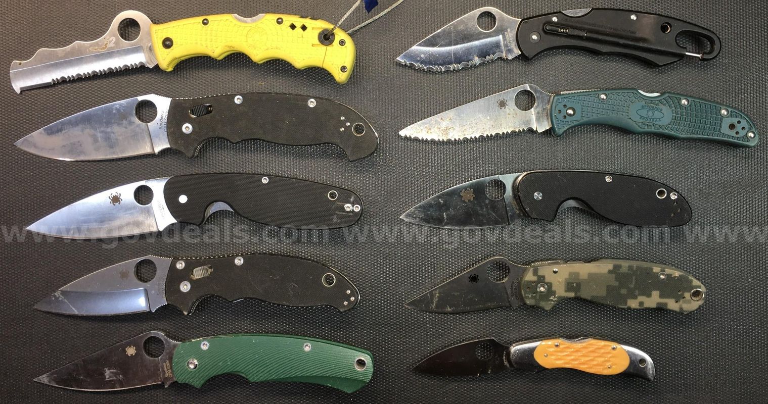 Spyderco Knife Lot ~10 Units (ID# 46383) (TSA #4) (NO UPC) (10)