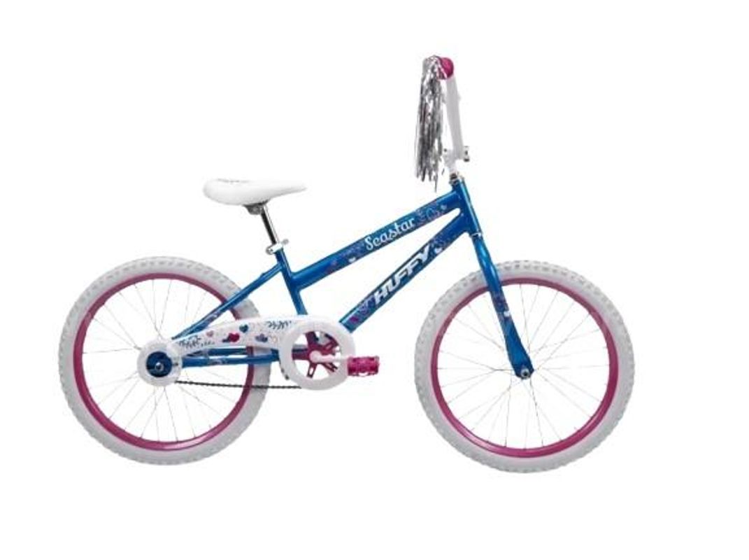 New Huffy 20” Sea Star Kids Bike for Girls Ages 5 and up, Child, Blue and Pink Rider 4’2” – 5’0”