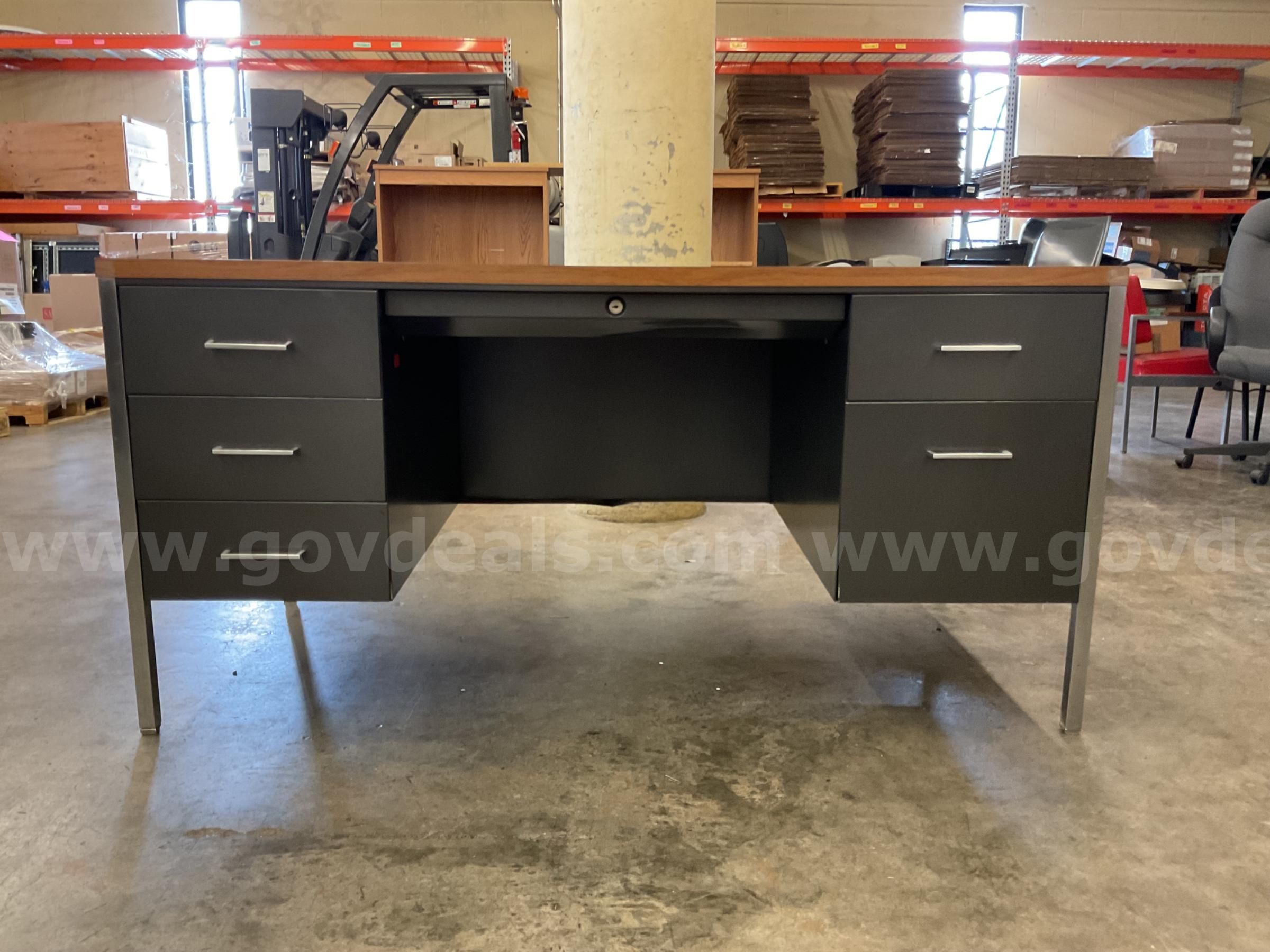 Office Desk with Pull-Out Drawers