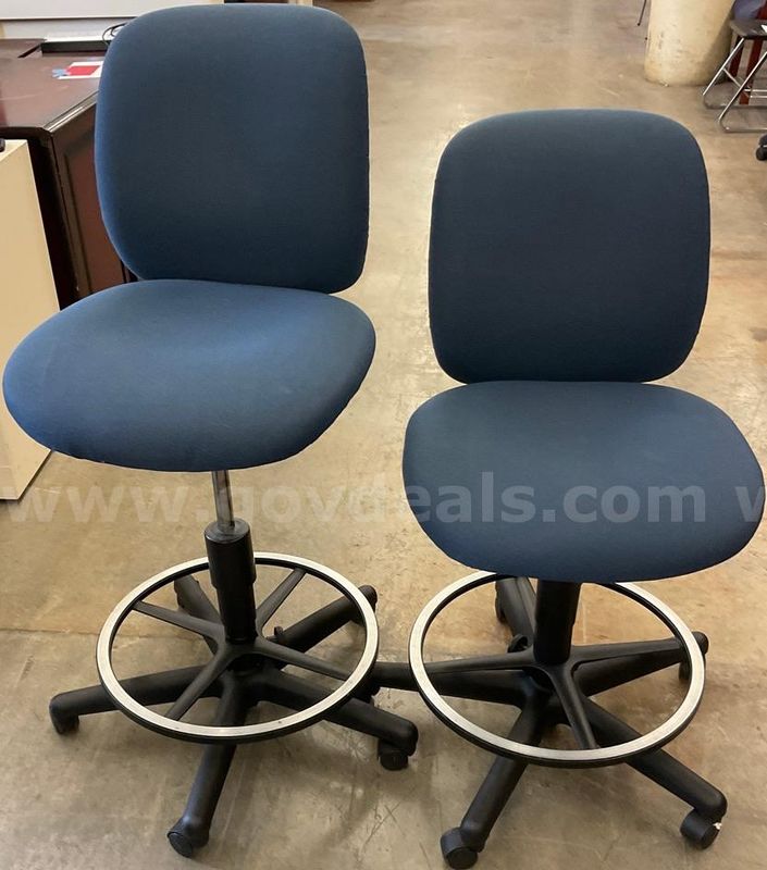 2 Blue Office Chairs