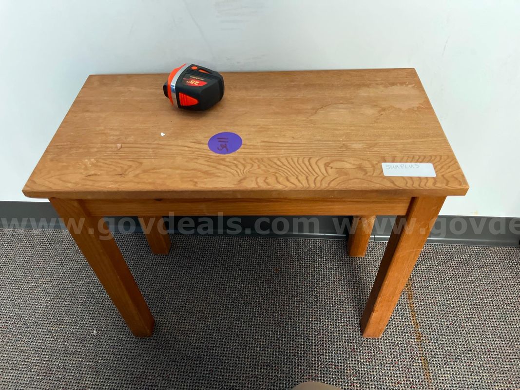 Small natural wood table