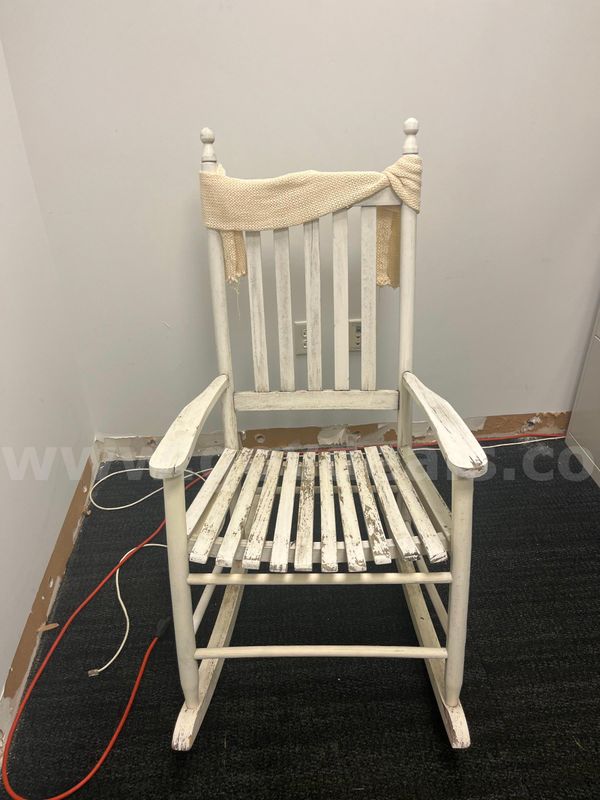Vintage white rocking chair