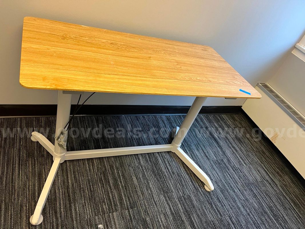 Metal and Wood Office Table