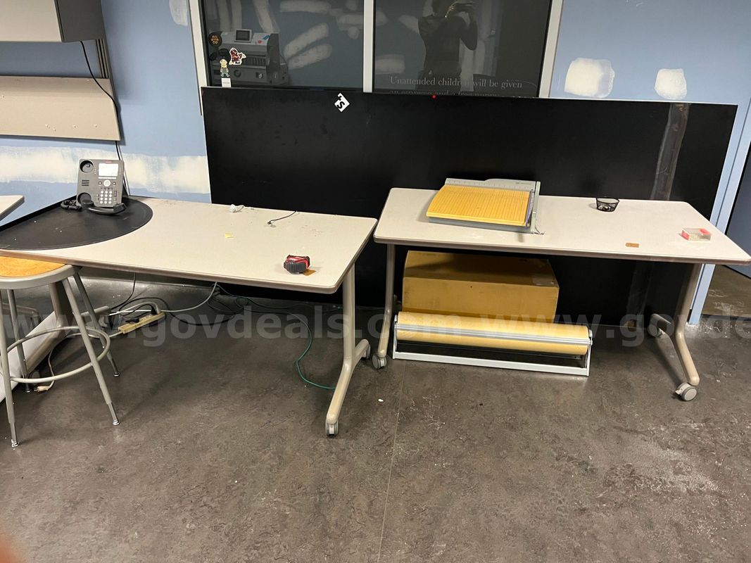 White Rolling Desk