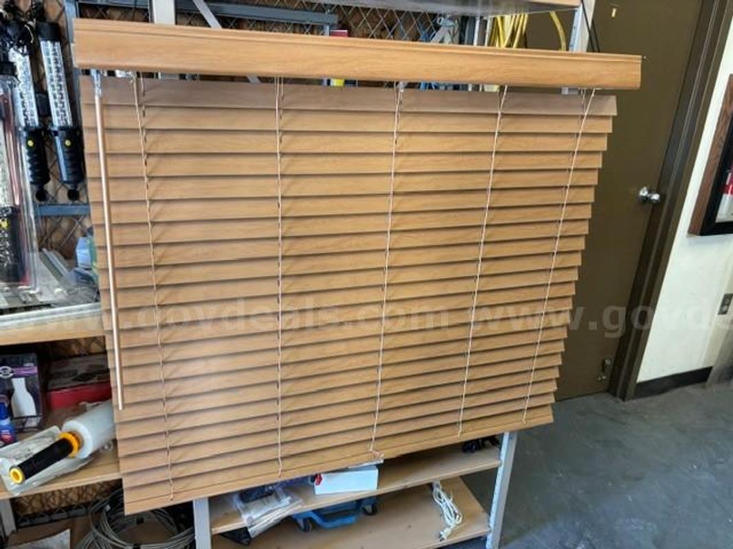 Pair of 46 Inch Levolor Wood Blinds