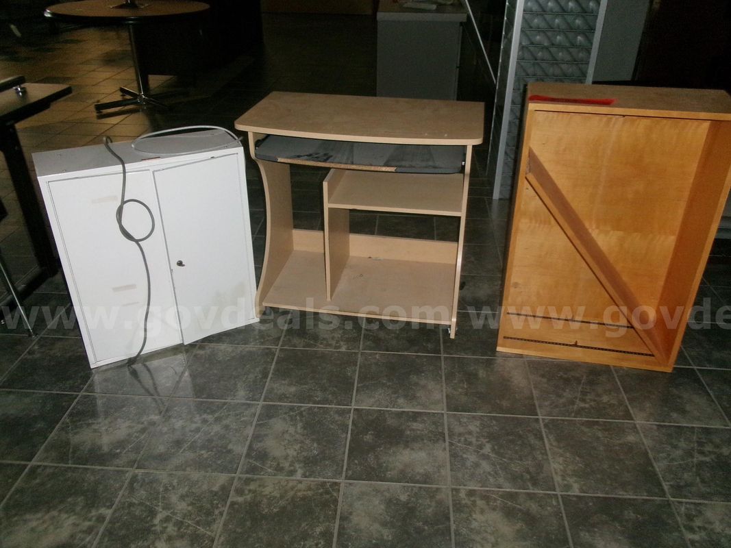 Cabinets And Rolling Desk