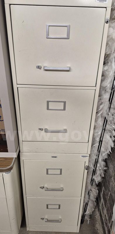 File Cabinet 2 Drawer Beige Lot of 2