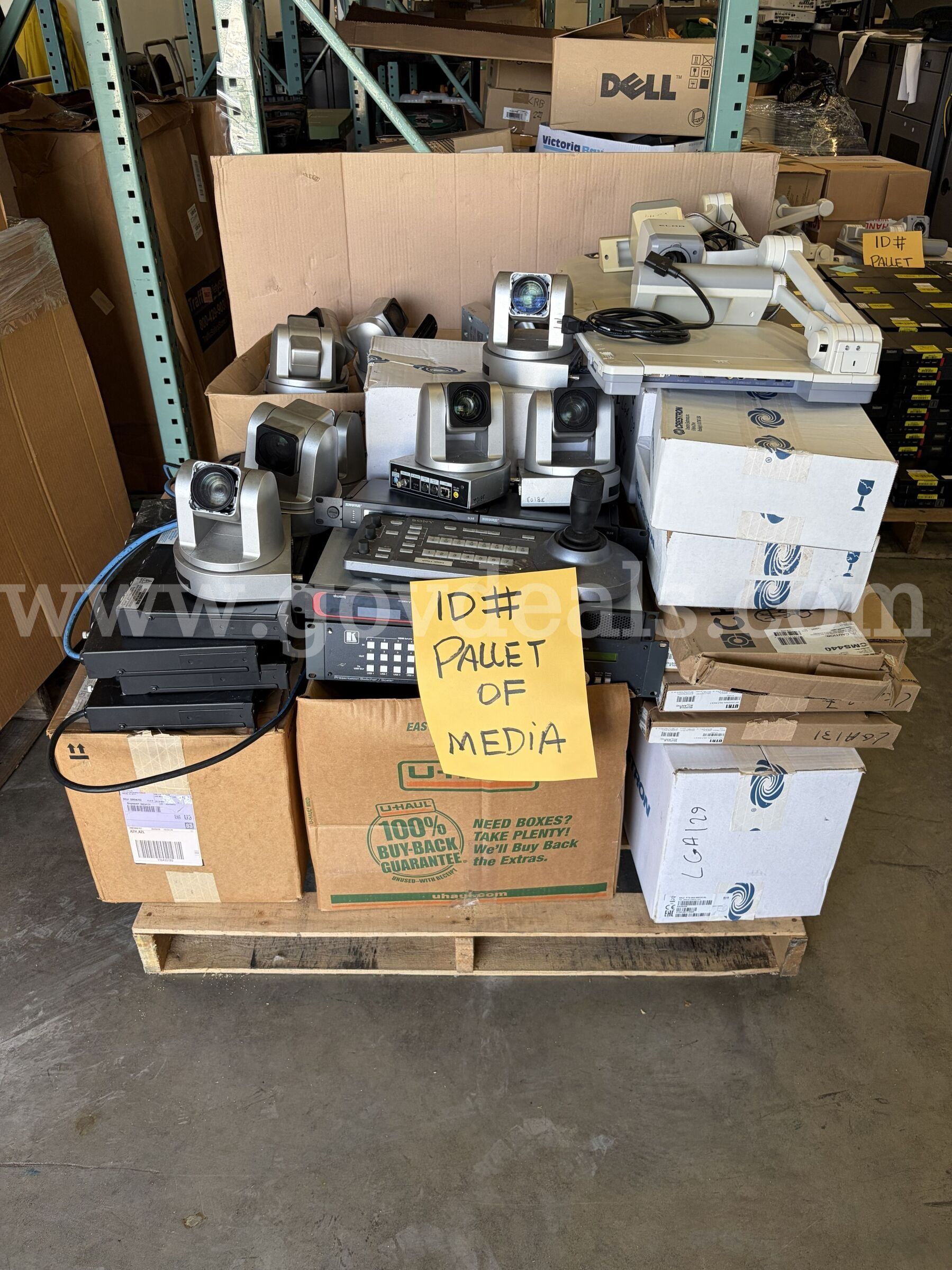 Pallet of Media Equipment