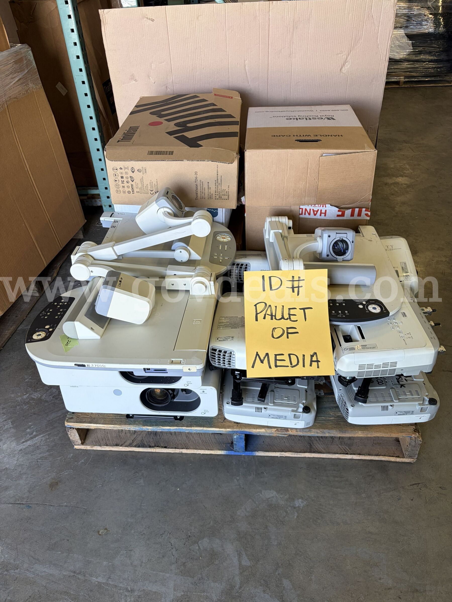 Pallet of Media Equipment