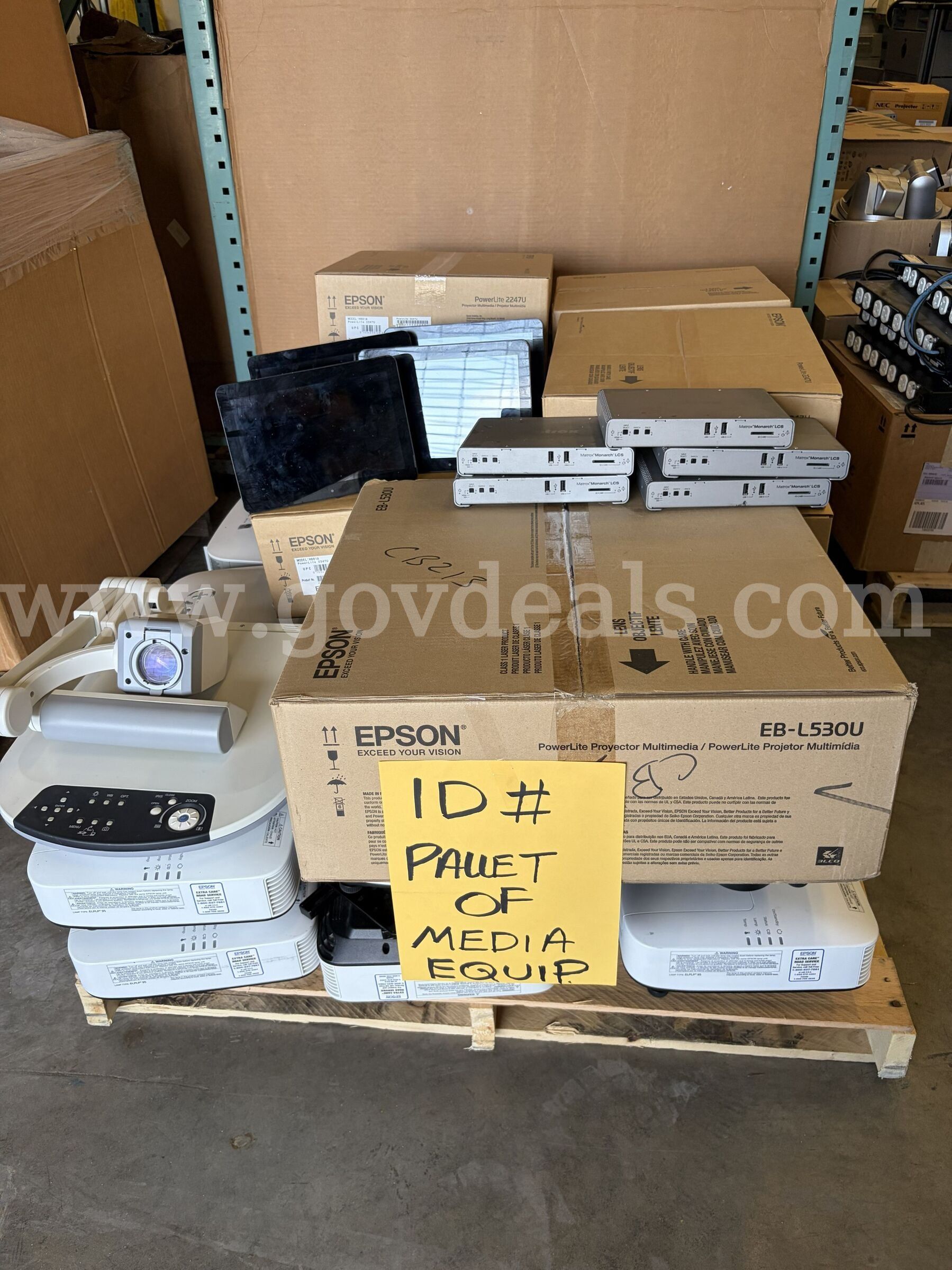 Pallet of Media Equipment