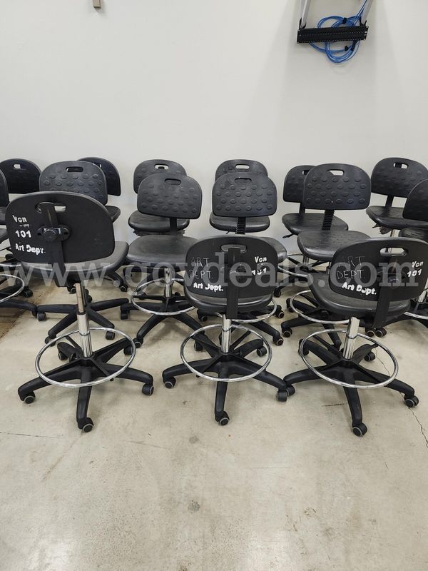 Adjustable Art Studio Chairs/Drafting Stools Lot of 15 Used but Functional