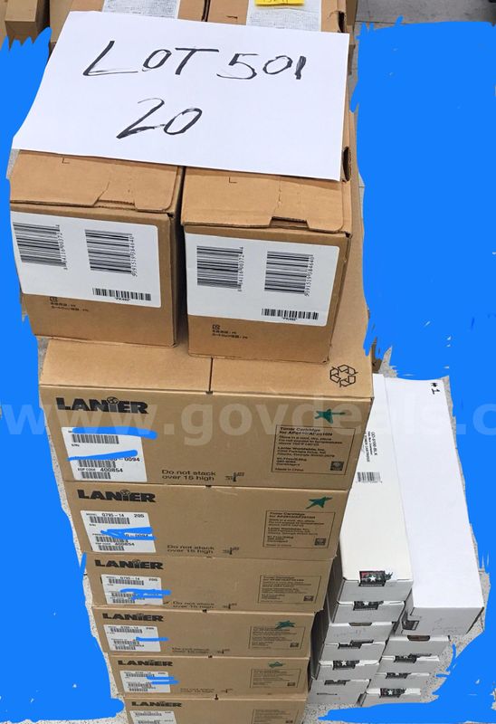 (2) Dell Black Toners cartridges, (6) Lanier toner cartridges, (13) Rhinotek assorted toner cartridges