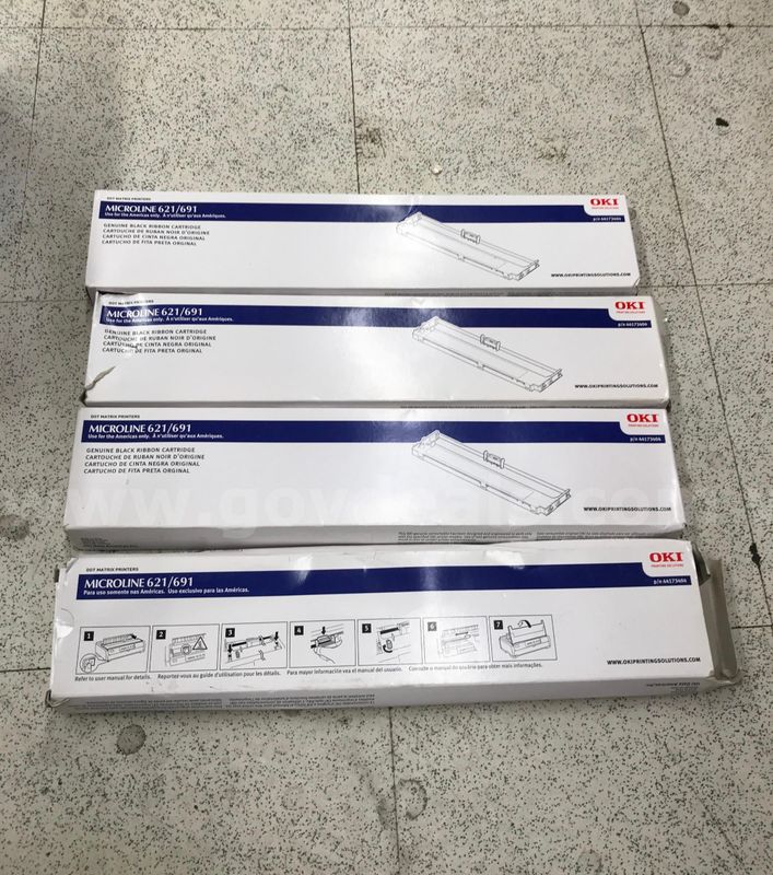 (7) Brothers ink cartridges, (3) HP Ink Cartridges, (4) Microline 621 Ribbon cartridges