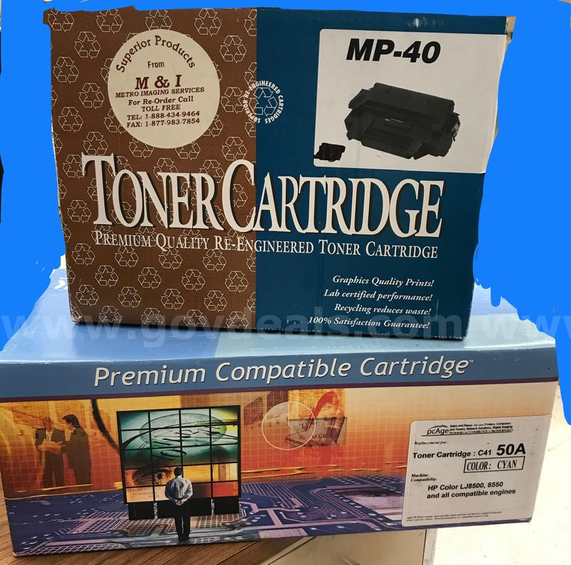 (4) HP Fuser Assembly, (2) HP toner cartridges, (1) Datamerica Microline 621 Ribbon cartridges, (1) Datamerica type c2 i